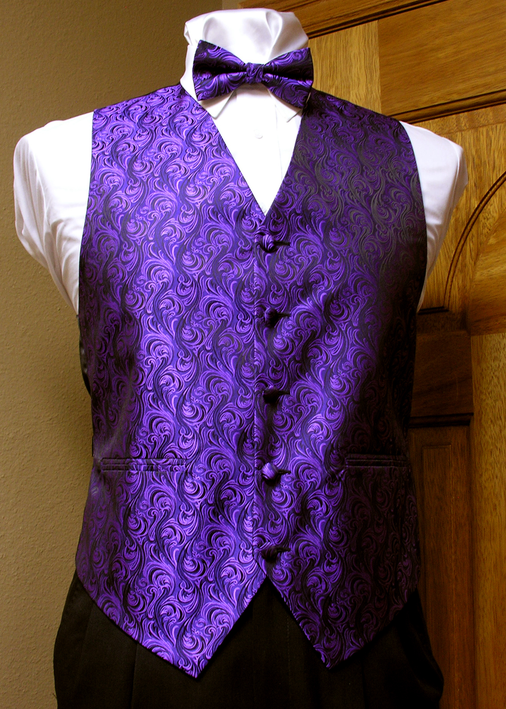 Purple Imperial Vest Men's Satin Vest With Adjustable Back Spencer J's ...