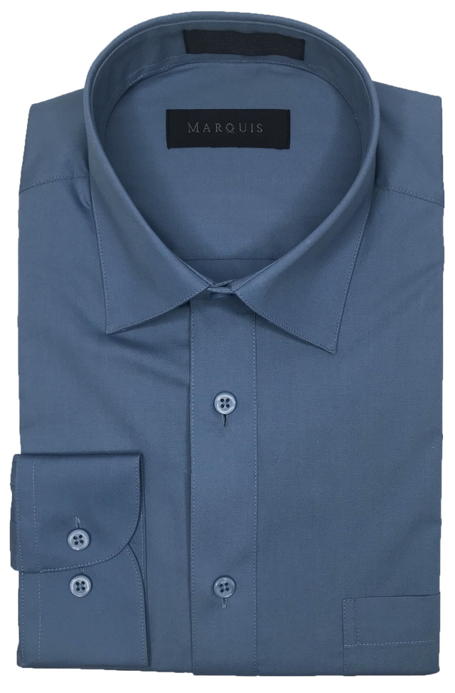 Blue Steel Slim Fit Laydown Collar Dress Shirt